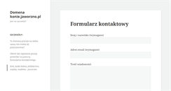 Desktop Screenshot of konie.jaworzno.pl